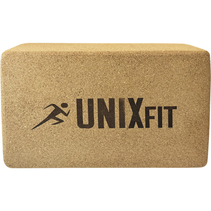 Блок для йоги и фитнеса UNIX FIT пробковый 22,5 х 15 х 7,5 см, 1 шт YBU200GCR